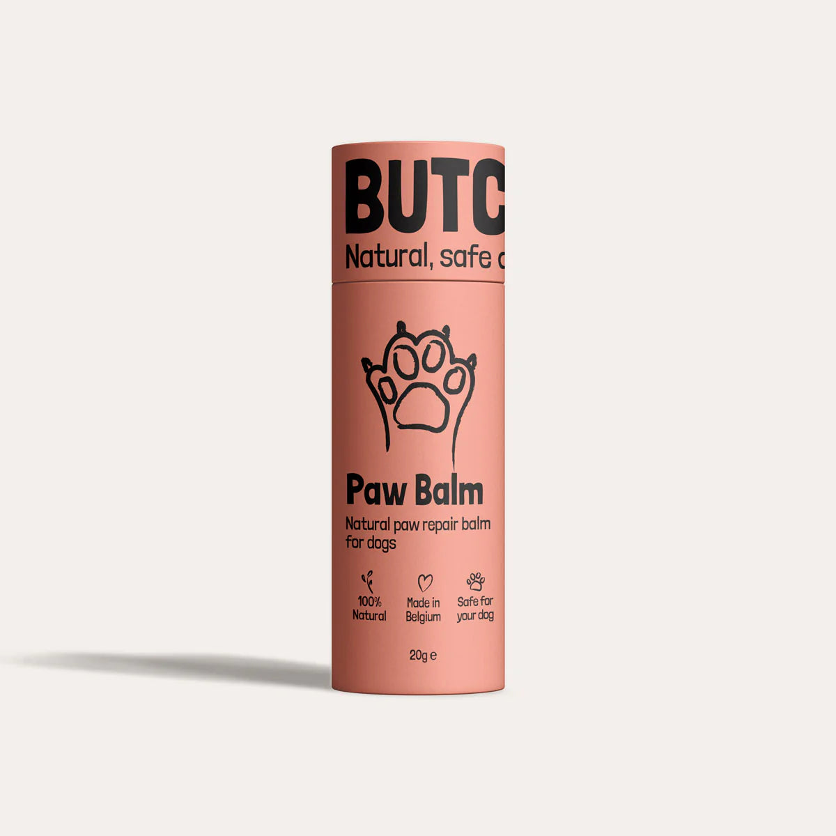 BUTC Paw Balm for dogs packaging on a white background