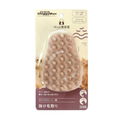 Pet grooming brush packaging with brand logo on a beige background