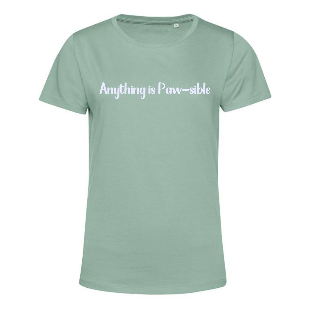 Green t-shirt on a white background